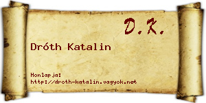 Dróth Katalin névjegykártya